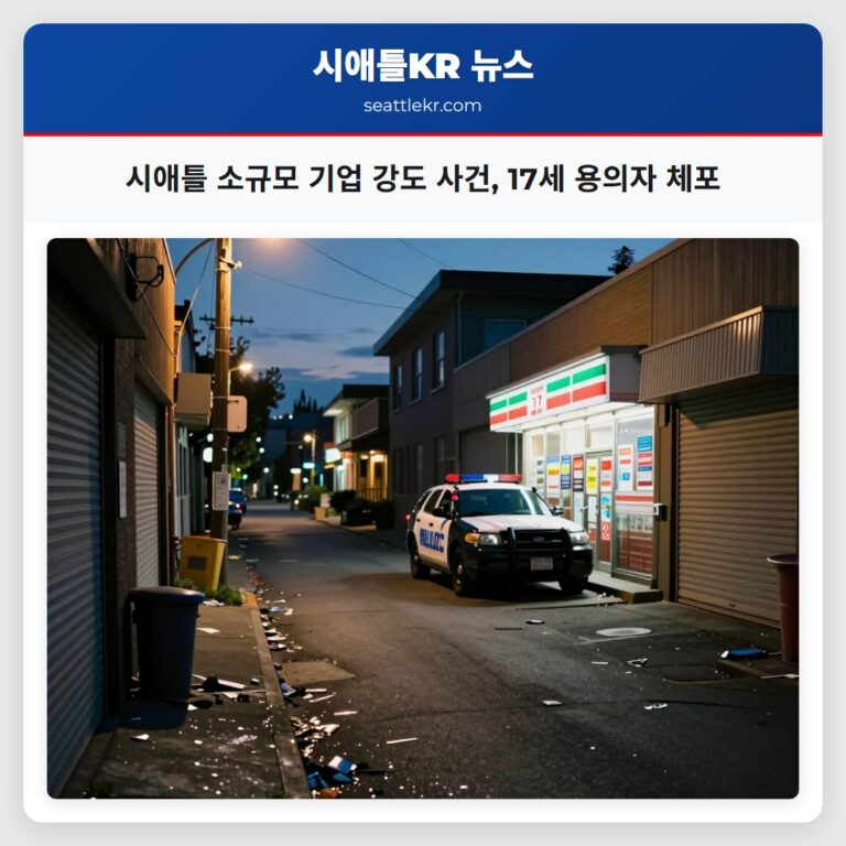 시애틀 소규모 기업 강도 사건 17세 용의자 체포