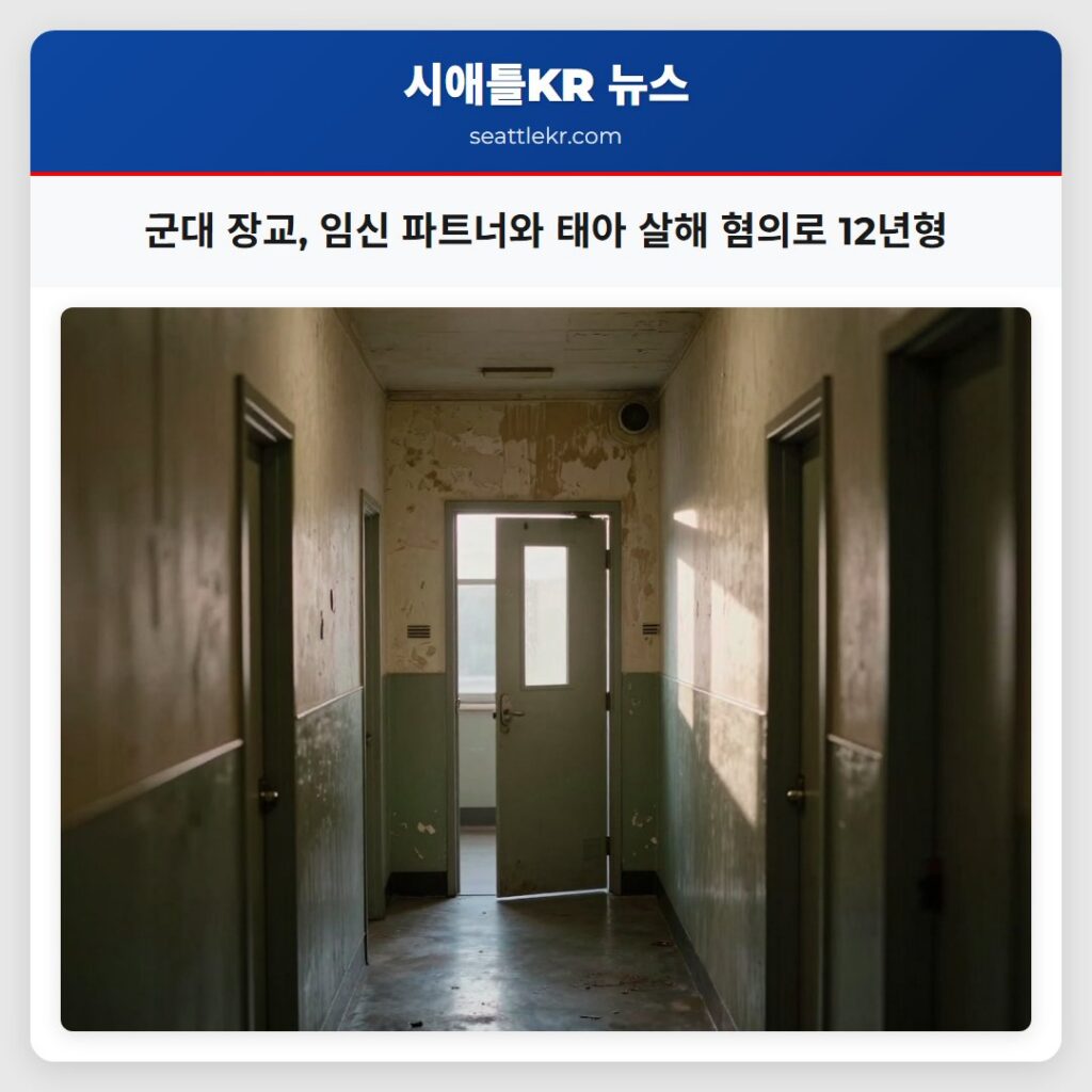 군대 장교, 임신 파트너와 태아 살해 혐의로 12년형