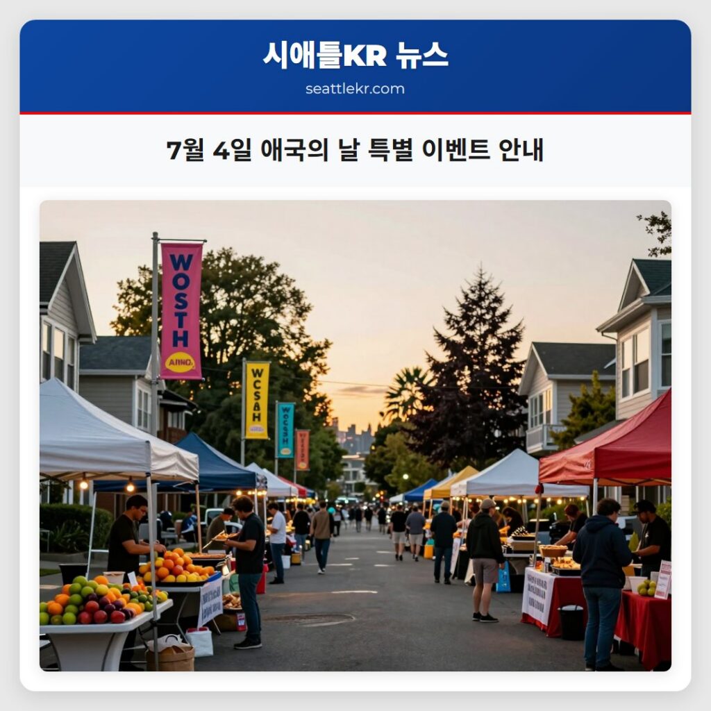 7월 4일 애국의 날 특별 이벤트 안내