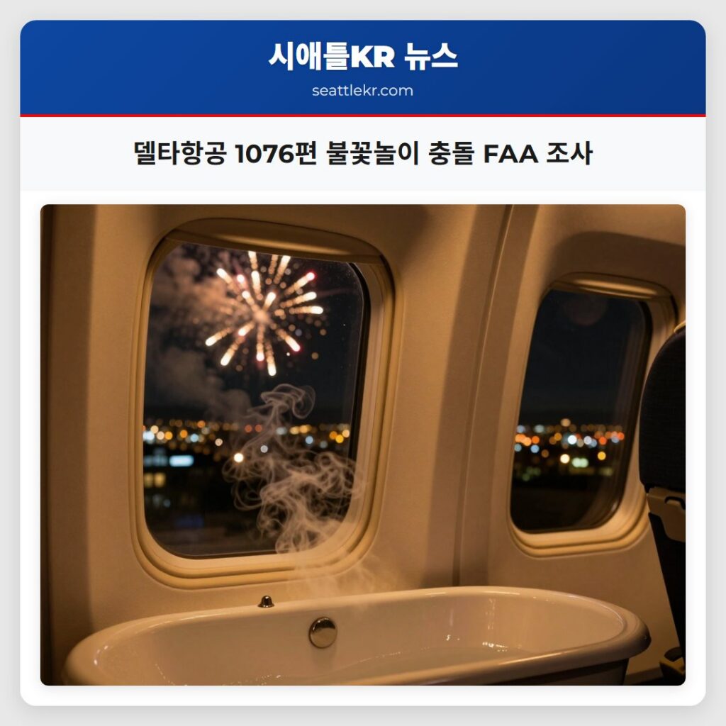 델타항공 1076편 불꽃놀이 충돌 FAA 조사