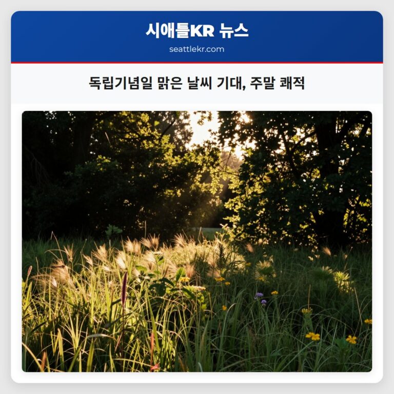 독립기념일 맑은 날씨 기대 주말 쾌적