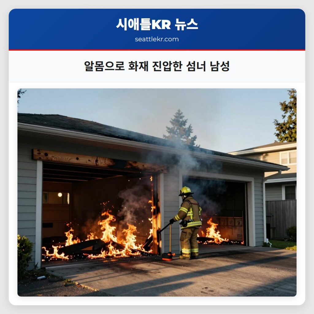 알몸으로 화재 진압한 섬너 남성